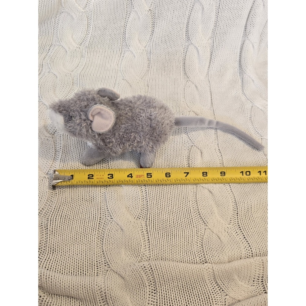 Douglas Cuddle Toys Gray Mouse Plush Stuffed Animal White Belly Long Tail 11" - Picture 8 of 11